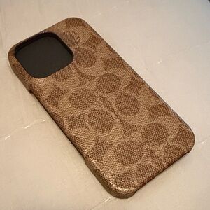 Authentic Coach Canvas iPhone 16 Pro Case | Great Condition